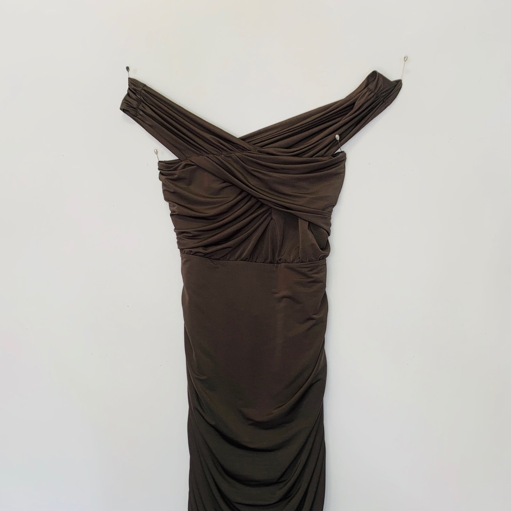 Off the shoulder rouched dress